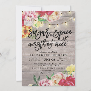 Invitation Baby shower Floral Sucre & Épices & Tout Nice