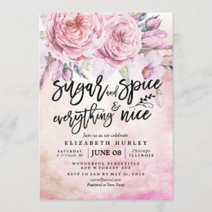 Invitation Baby shower Floral Sucre & Épices & Tout Nice