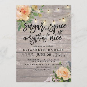 Invitation Baby shower Floral Sucre & Épices & Tout Nice