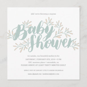 Invitation Baby shower florissante