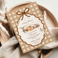 Baby shower forestier En vichy automne