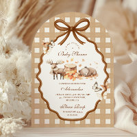 Baby shower forestier En vichy automne