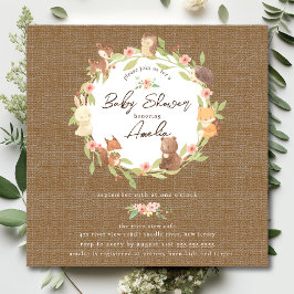 Invitation Baby shower forestier enchanté