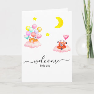 Invitation Baby shower forestier enchanté - Animau