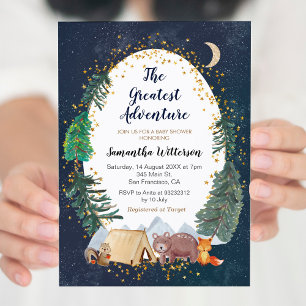 Invitation Baby shower Forêt Aventure