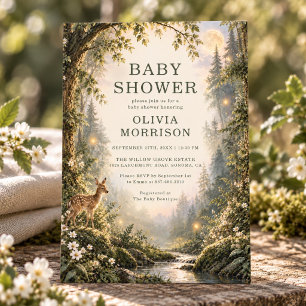 Invitation Baby-Shower Forêt Enchantée