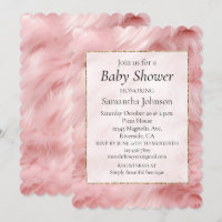 Baby shower fourrure rose Faux