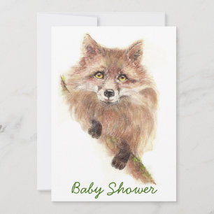 Invitation Baby shower Fox