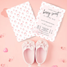 Invitation Baby shower fraise
