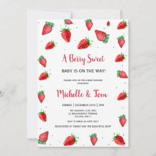 Invitation Baby shower fraise   Berry Sweet