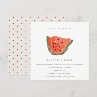 Invitation Baby shower Fruit Fruit Fruit À La Main Moderne