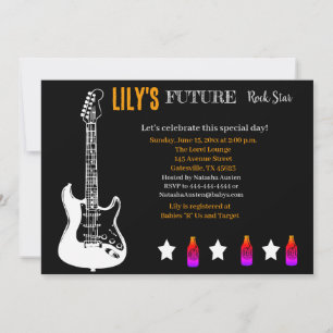 Invitation Baby shower Futur Rocker