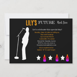 Invitation Baby shower Futur Rocker