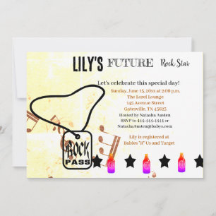 Invitation Baby shower Future Rock Star