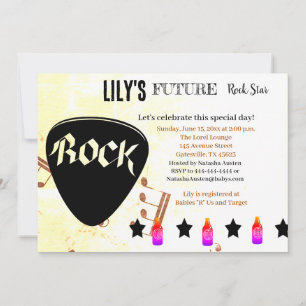 Invitation Baby shower Future Rock Star