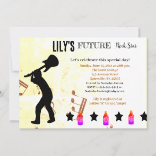 Invitation Baby shower Future Rock Star