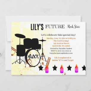 Invitation Baby shower Future Rock Star