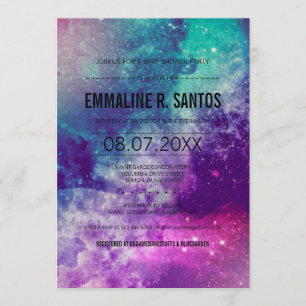 Invitation Baby shower Galaxy