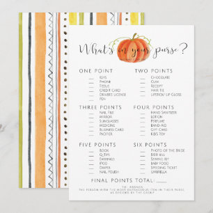 Invitation Baby shower Game-Citrouille, automne
