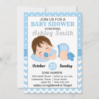 Invitation Baby shower garçon