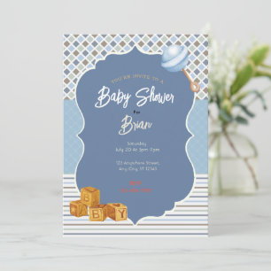 Invitation Baby shower garçon