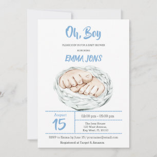 Invitation Baby shower garçon