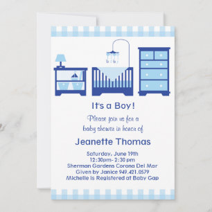 Invitation Baby shower garçon