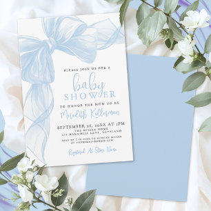 Invitation Baby Shower Garçon à l'Arc Bleu