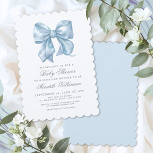 Invitation Baby Shower Garçon Arc-en-Ciel Bleu