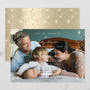 Invitation Baby shower garçon fille photo garçon fille Confet