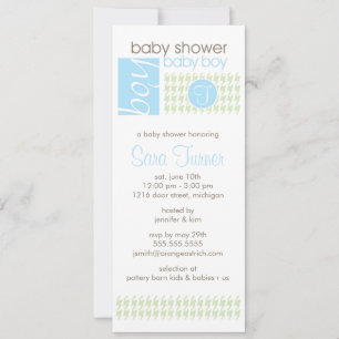 Invitation Baby shower garçon - tendance