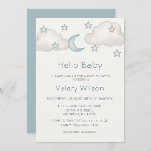 Invitation Baby shower Garçon Turquoise Mint