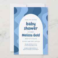 BABY SHOWER GARY Arch Super Bleu Stripes PERSONNAL