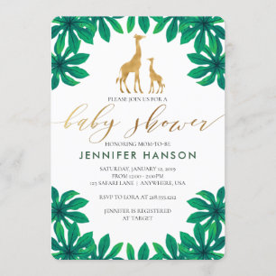 Invitation Baby shower Giraffe