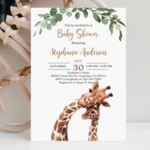 Invitation Baby shower Giraffe