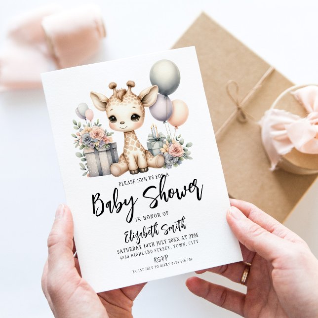 Invitation Baby shower Giraffe (Créateur téléchargé)
