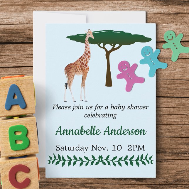 Invitation Baby shower Giraffe (Créateur téléchargé)