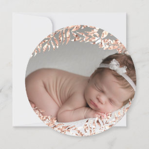Invitation Baby shower Girl Silver Grey Royal Photo Élégante