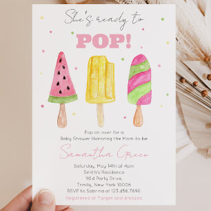 Invitation Baby Shower Glace Rose