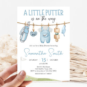 Invitation Baby Shower Golf Little Putter