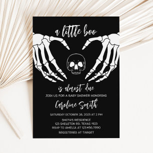 Invitation Baby shower gothique noir