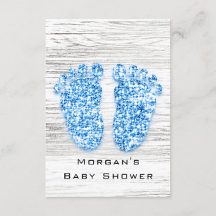 Invitation Baby shower gris or pieds bois rustique garçon ble