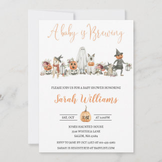 Invitation Baby shower Halloween
