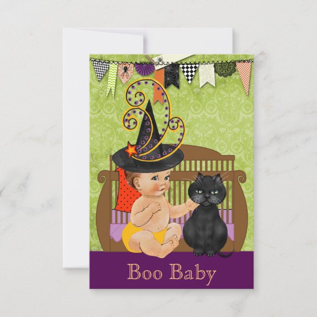Invitation Baby shower Halloween (Devant)