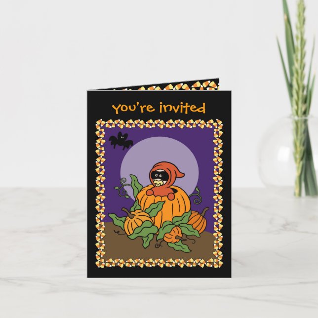 Invitation baby shower Halloween (Devant)