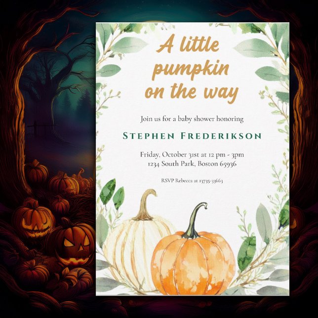 Invitation Baby shower Halloween (Créateur téléchargé)