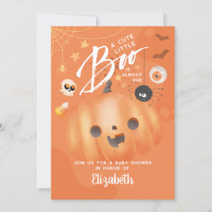 Invitation Baby shower Halloween coloré Boo Thème