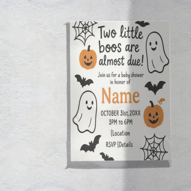Invitation Baby shower Halloween | Jumeaux | Édita (Créateur téléchargé)