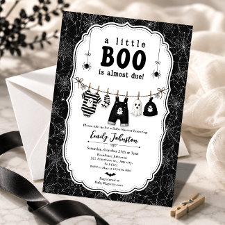 Invitation Baby Shower Halloween Linge de Fantôme