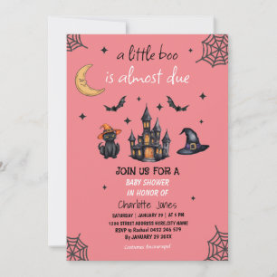 Invitation Baby shower Halloween moderne Little Boo